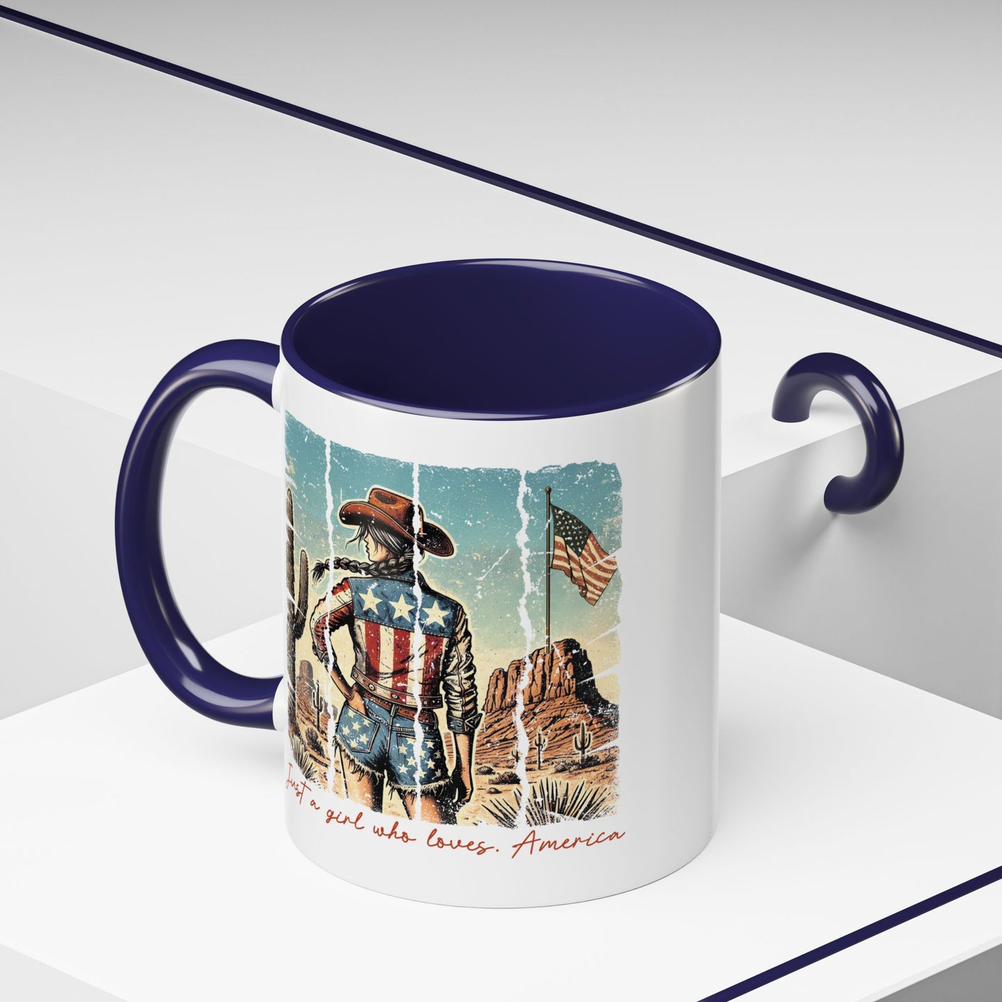 4th of July Mug - Just a Girl Who Loves America