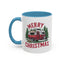 Christmas Mug - Merry Christmas Red & White Camper