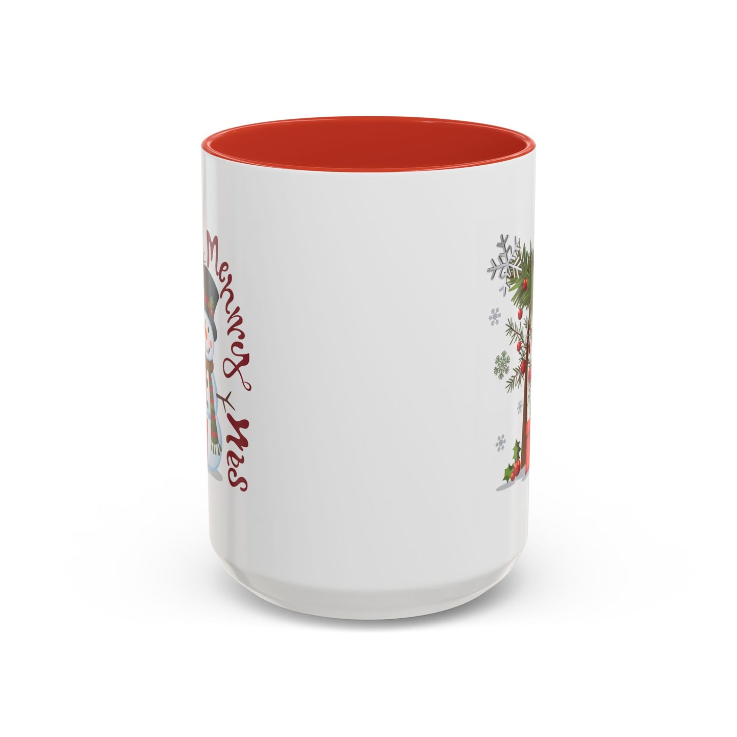 Christmas Mug - Merry Xmas Snowman Tree Present