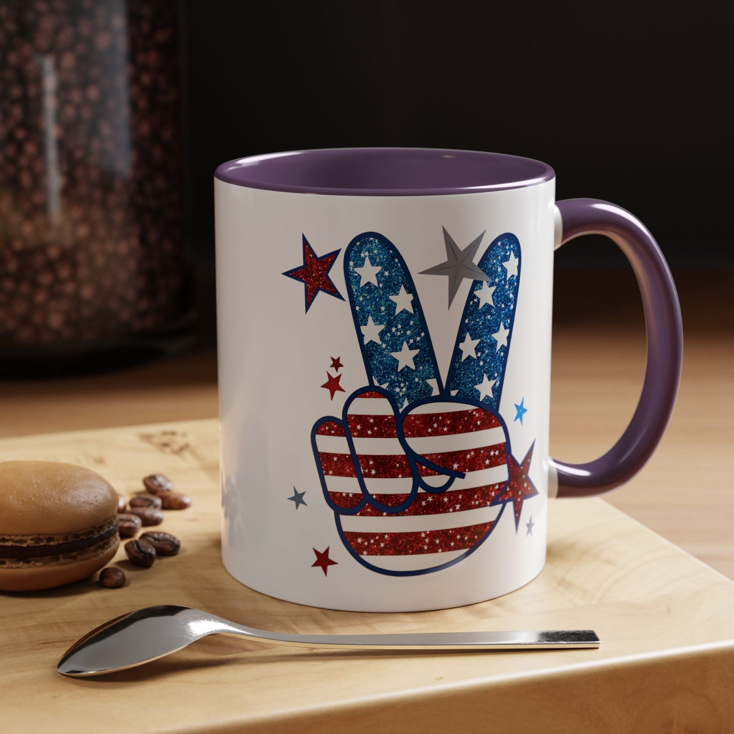 4th of July Mug - America Peace Sign