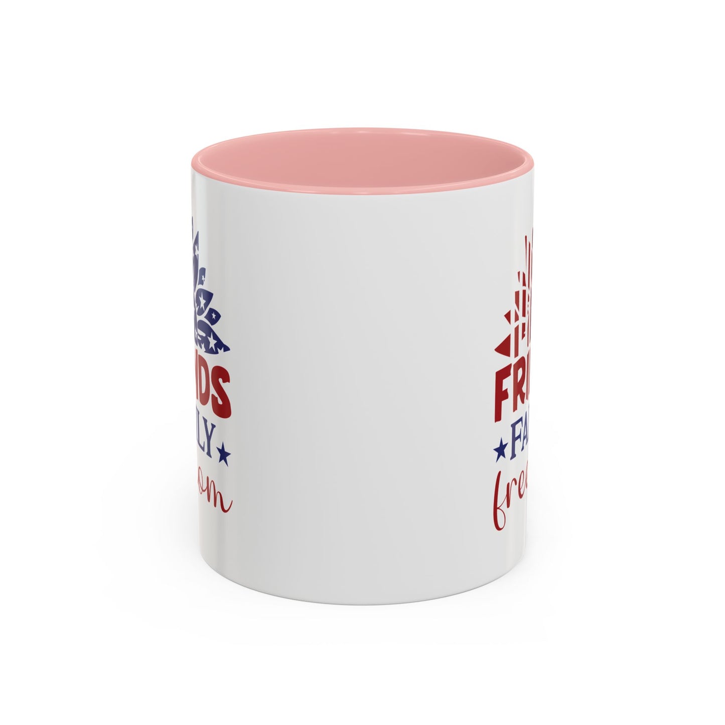 4th of July Mug - Friends Family Freedom Sunflower