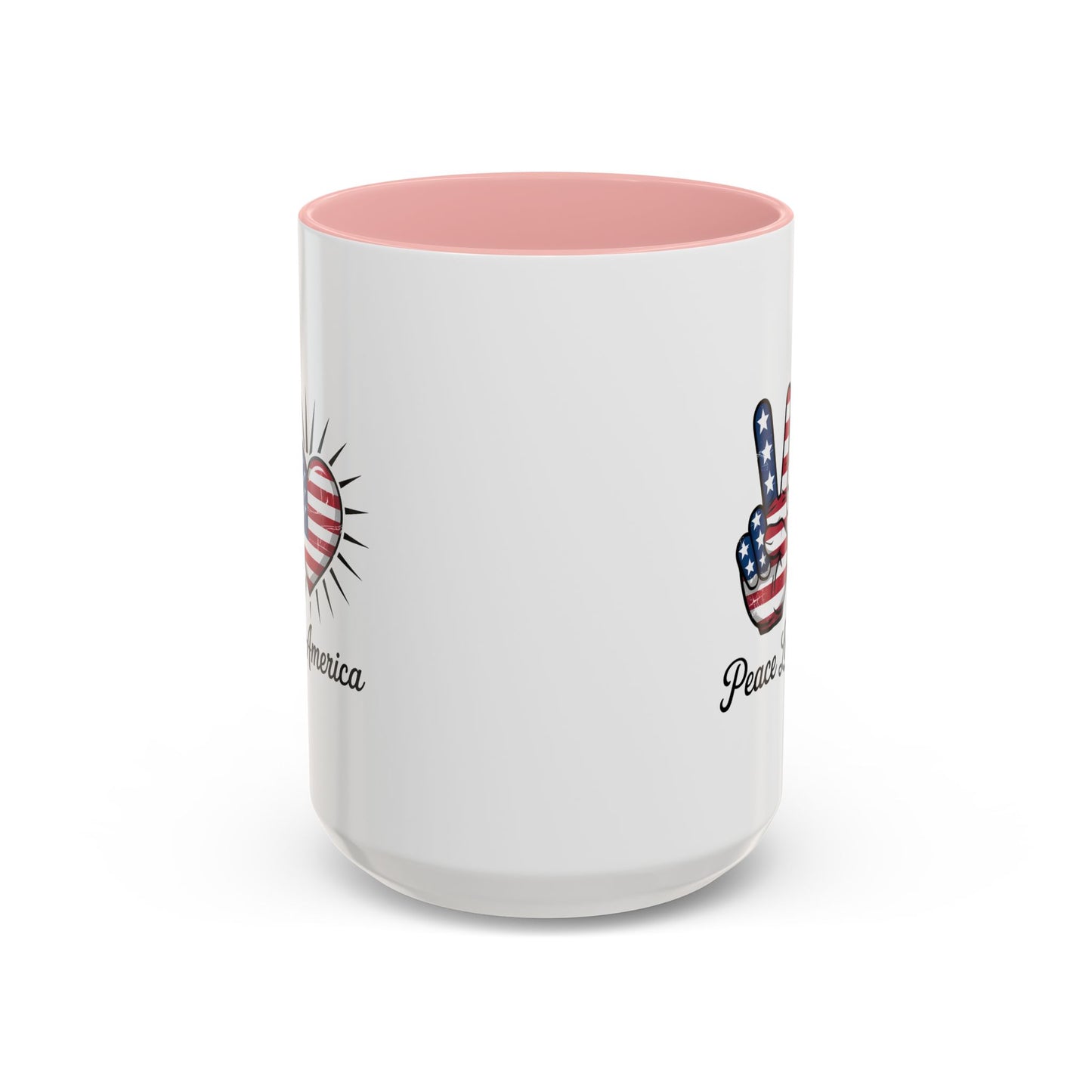 4th of July Mug - Peace Love America