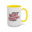 Christmas Mug - Merry Christmas Maroon & Green Text Decorations