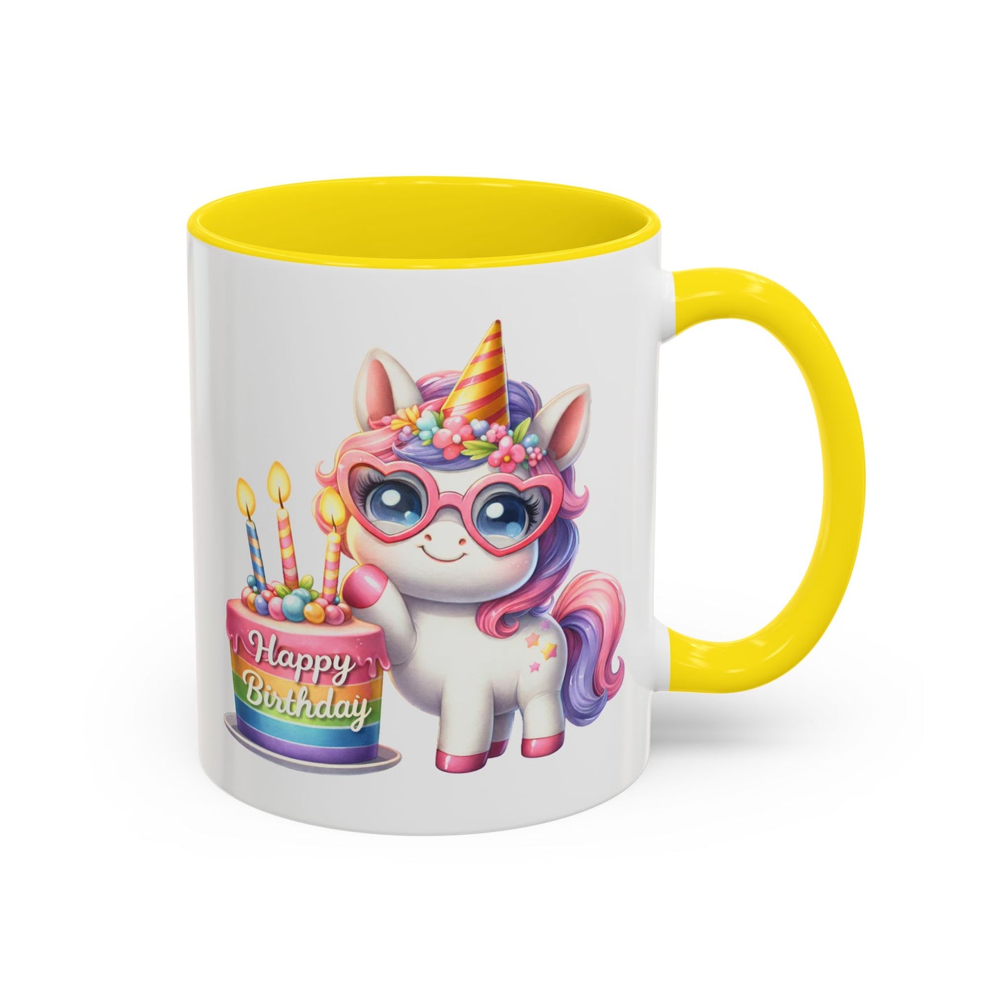 Birthday Mug - Unicorn Candles