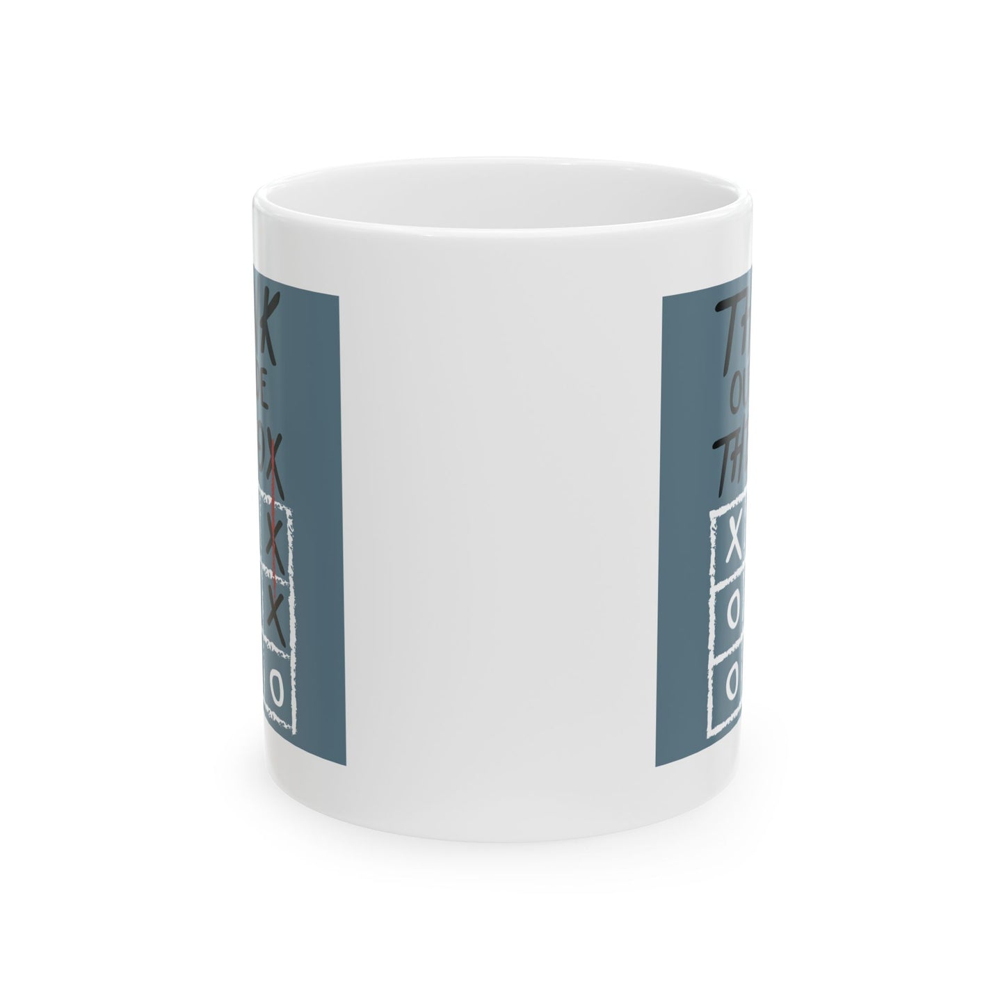 Motivation Mug - Think Outside The Box Naughts & Crosses