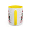 Christmas Mug - Merry Christmas Maroon Text Camper Trees Snowflakes