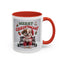 Christmas Mug - Merry Christmas Red Text Puppy Red Top