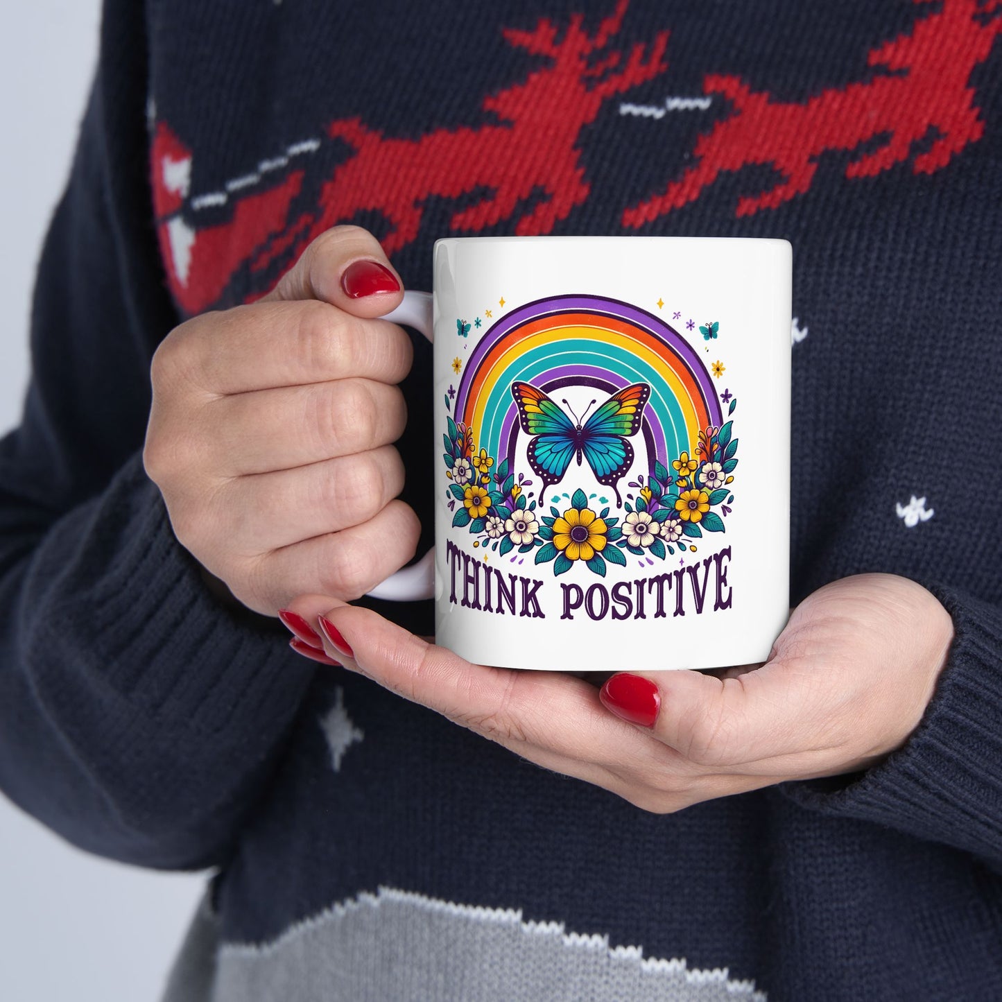 Wellness Mug - Think Positive Butterfly