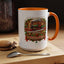 Christmas Mug - Happy Holidays White & Red Text Steam Locomotive
