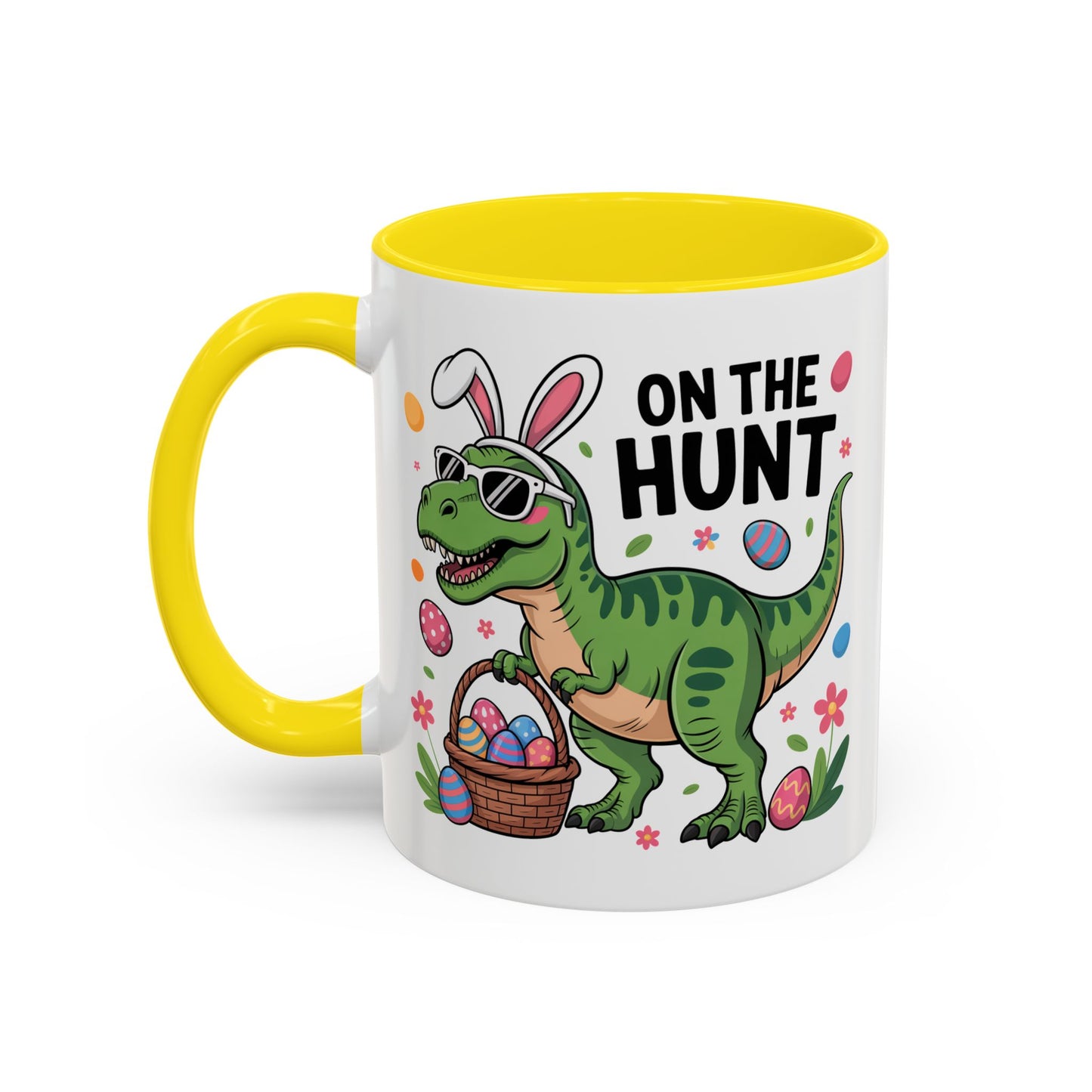 Easter Mug - On The Hunt Dinosaur