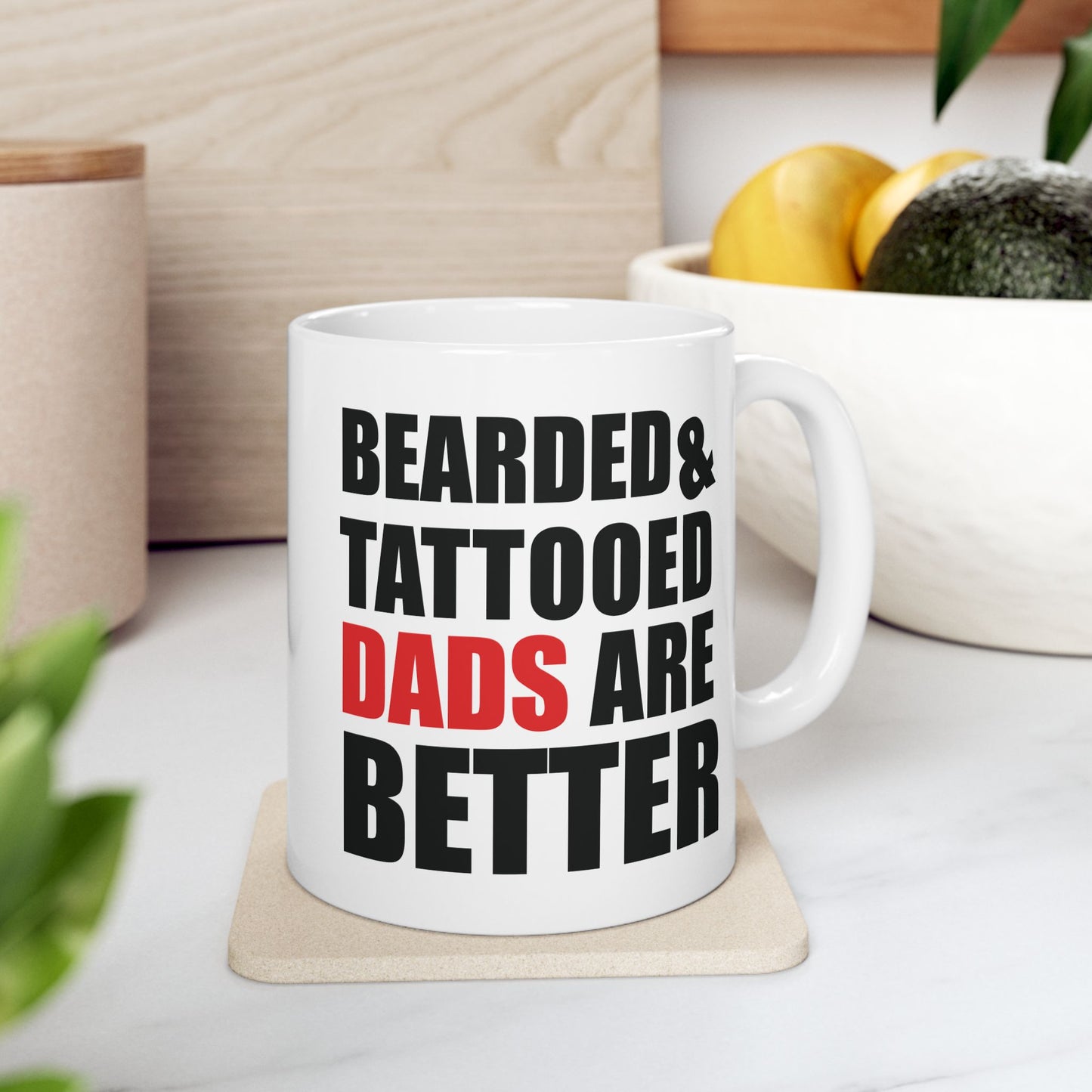 Father's Day Mug - Bearded & Tattooed