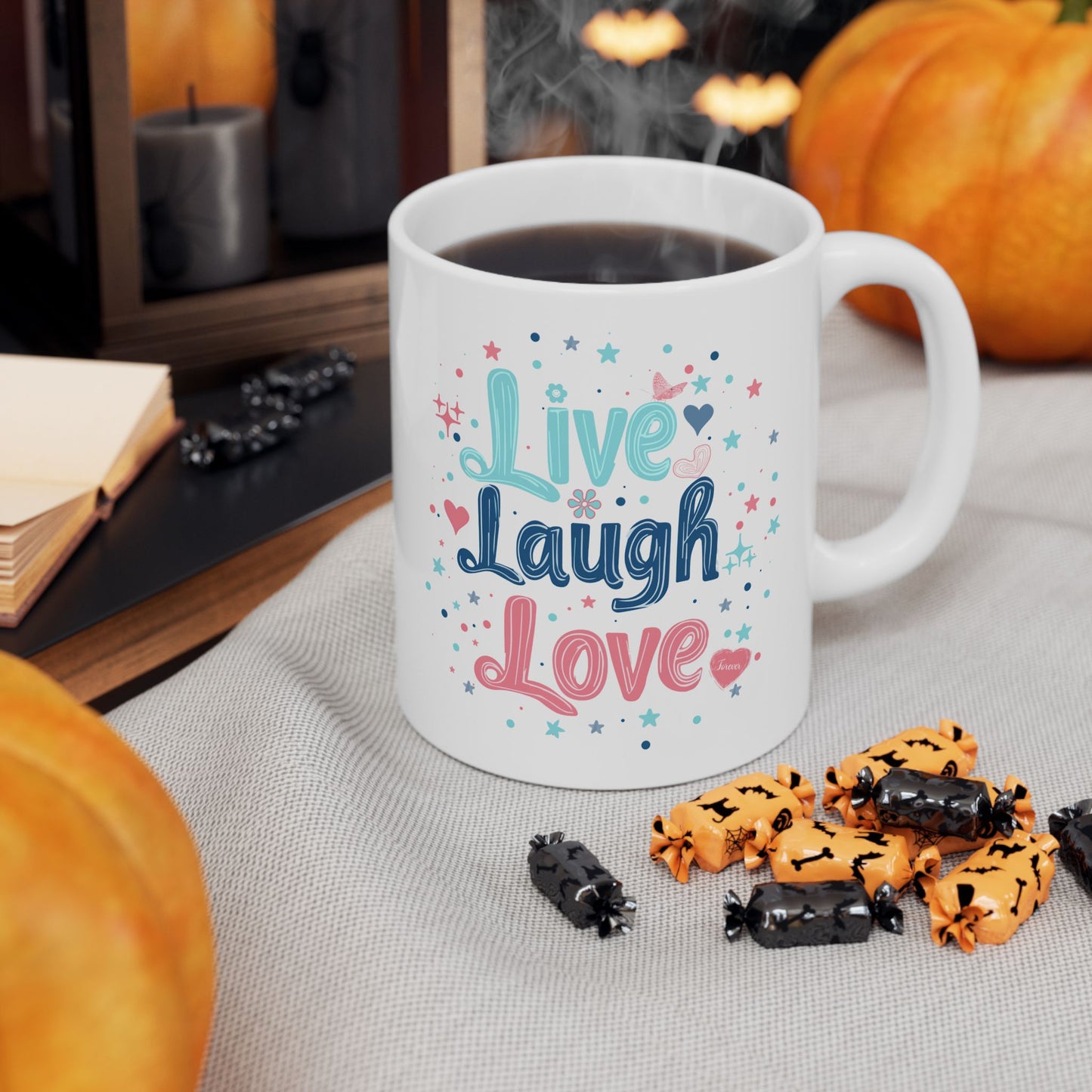 Wellness Mug - Live Laugh Love Forever Pastel