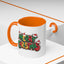Christmas Mug - Merry Christmas Green Yellow & Red Text Hats