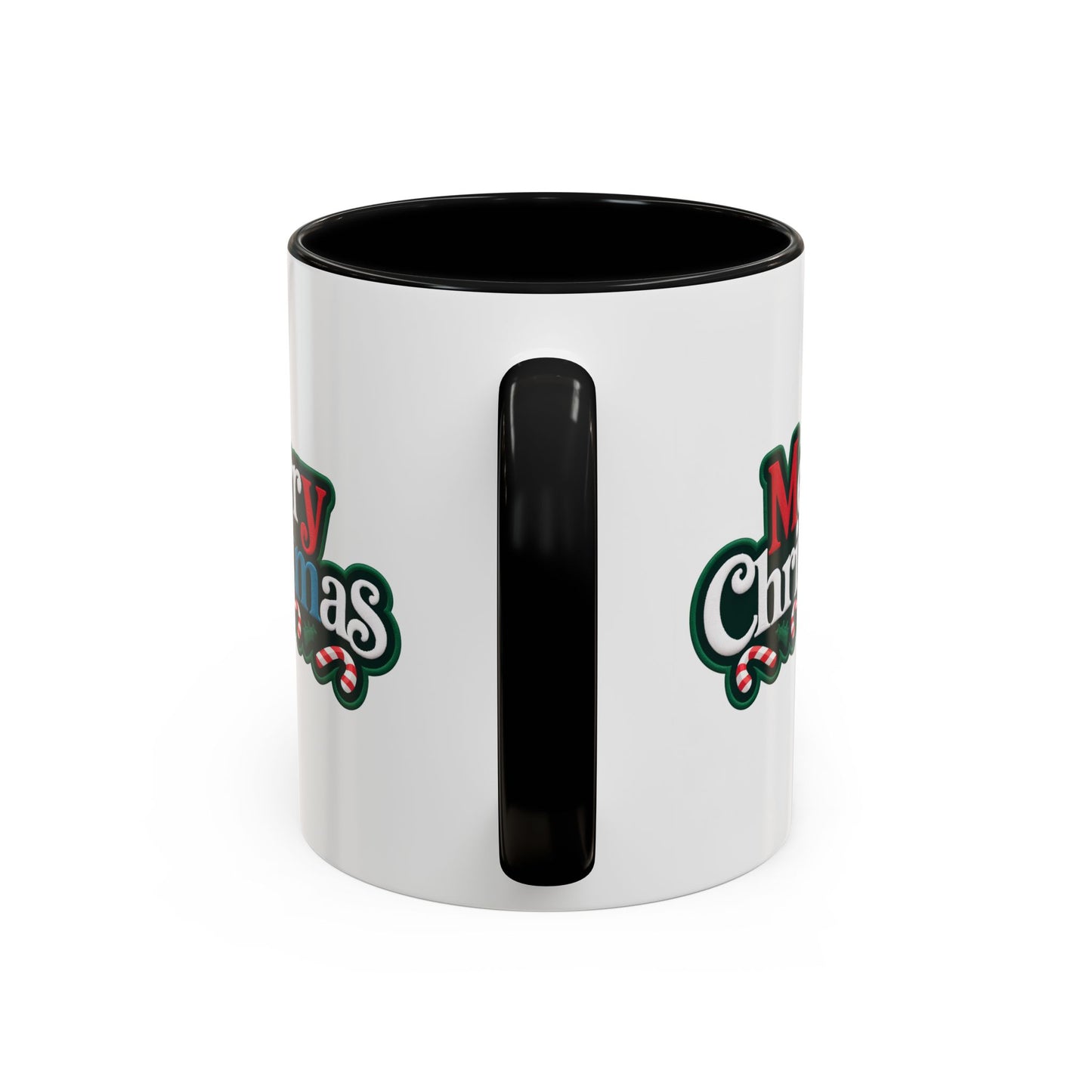 Christmas Mug - Merry Christmas White Red & Blue Text