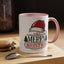 Christmas Mug - Merry Christmas Green & Red Text Red Hat
