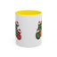 Christmas Mug - Merry Christmas Green Yellow & Red Text Hats