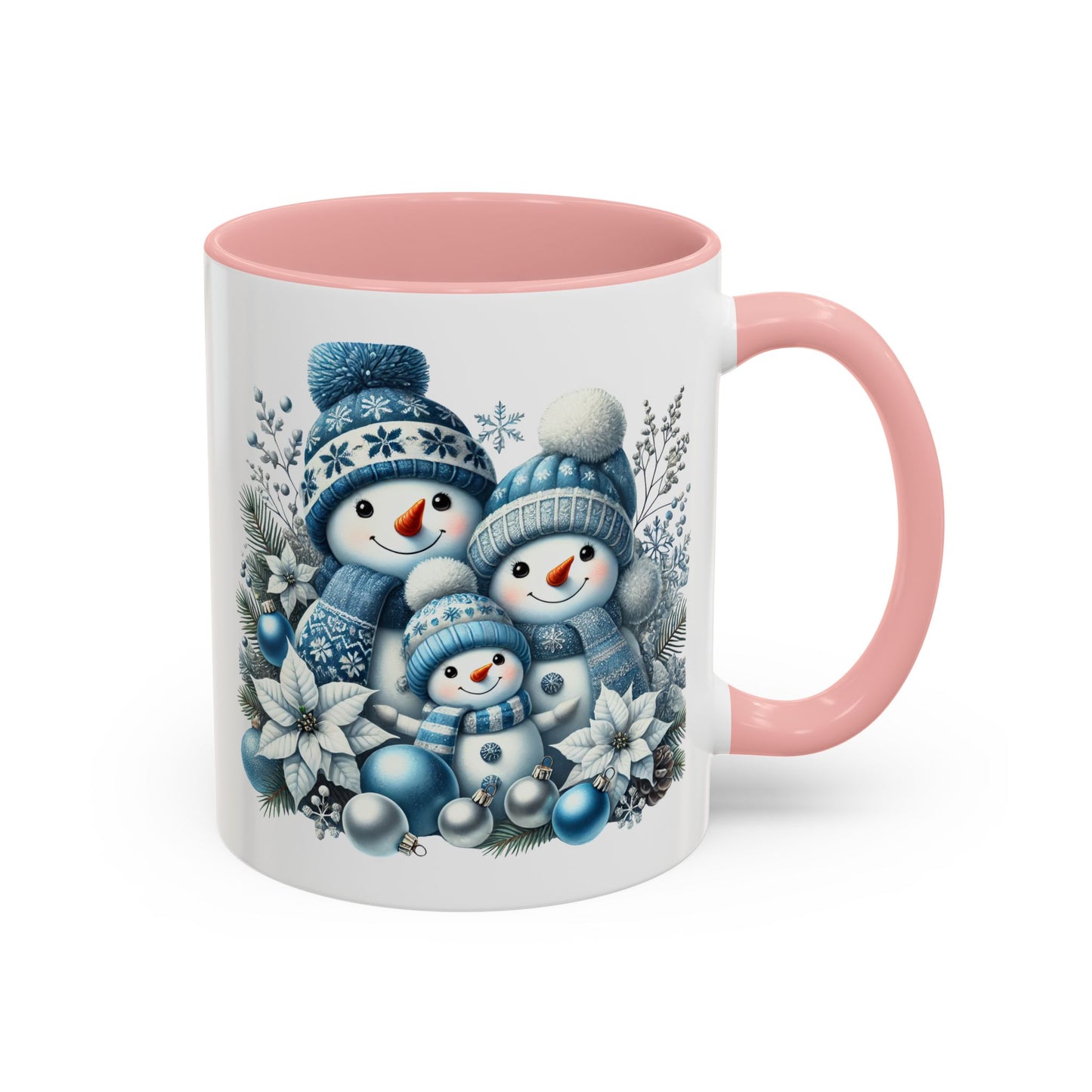 Christmas Mug - Blue Snowman Family