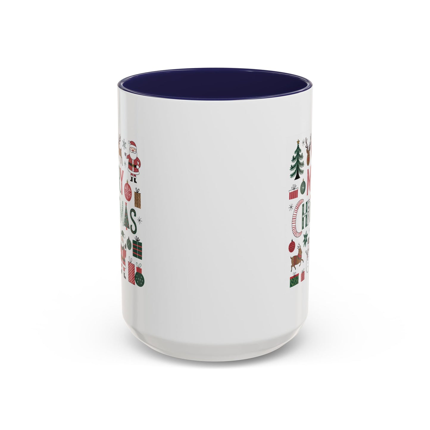 Christmas Mug - Merry Christmas Red White & Green Text Collage