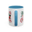 Christmas Mug - Merry Christmas Green & Red Text Star Candy Cane Stocking Snowflake