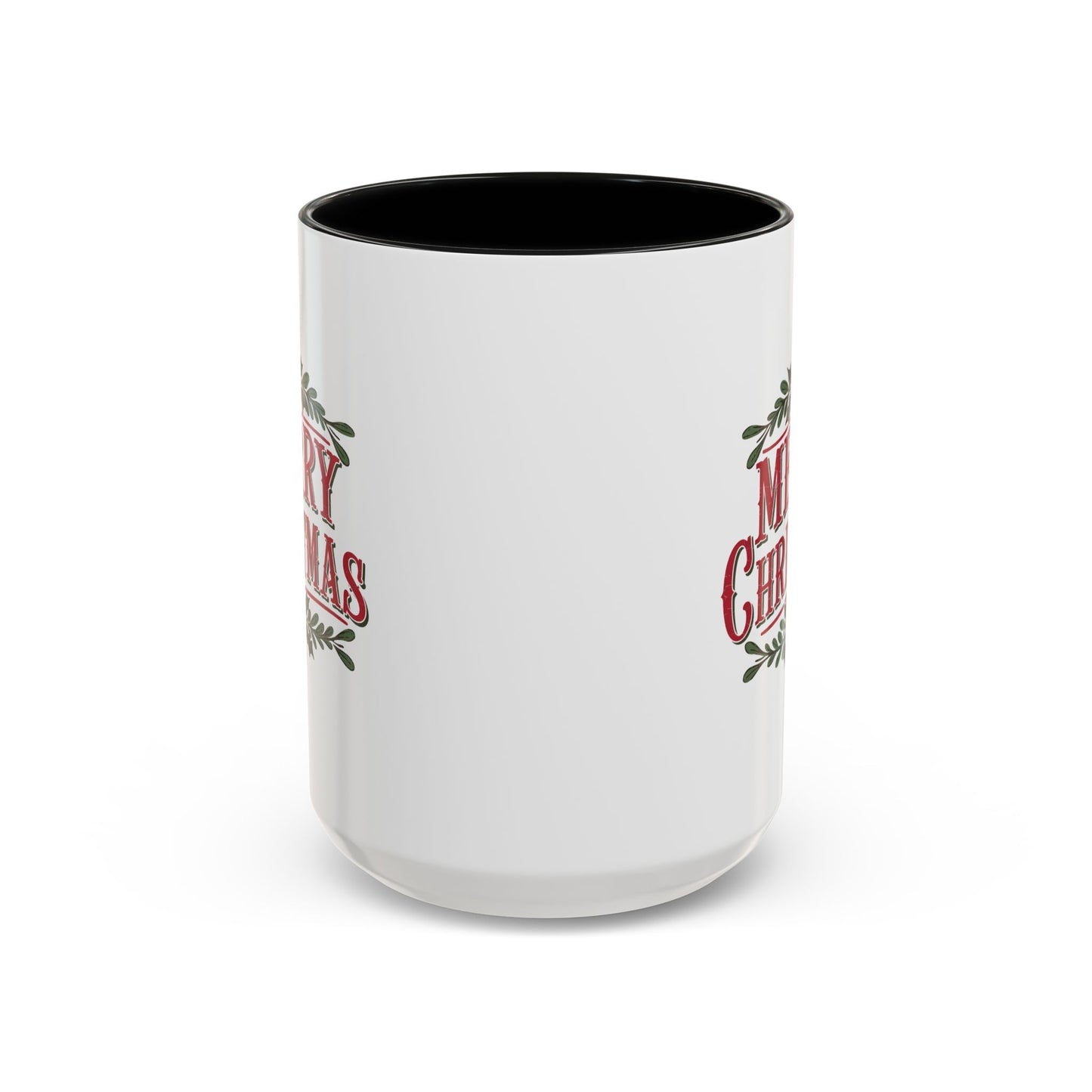Christmas Mug - Merry Christmas Maroon Text Ornament Decorations