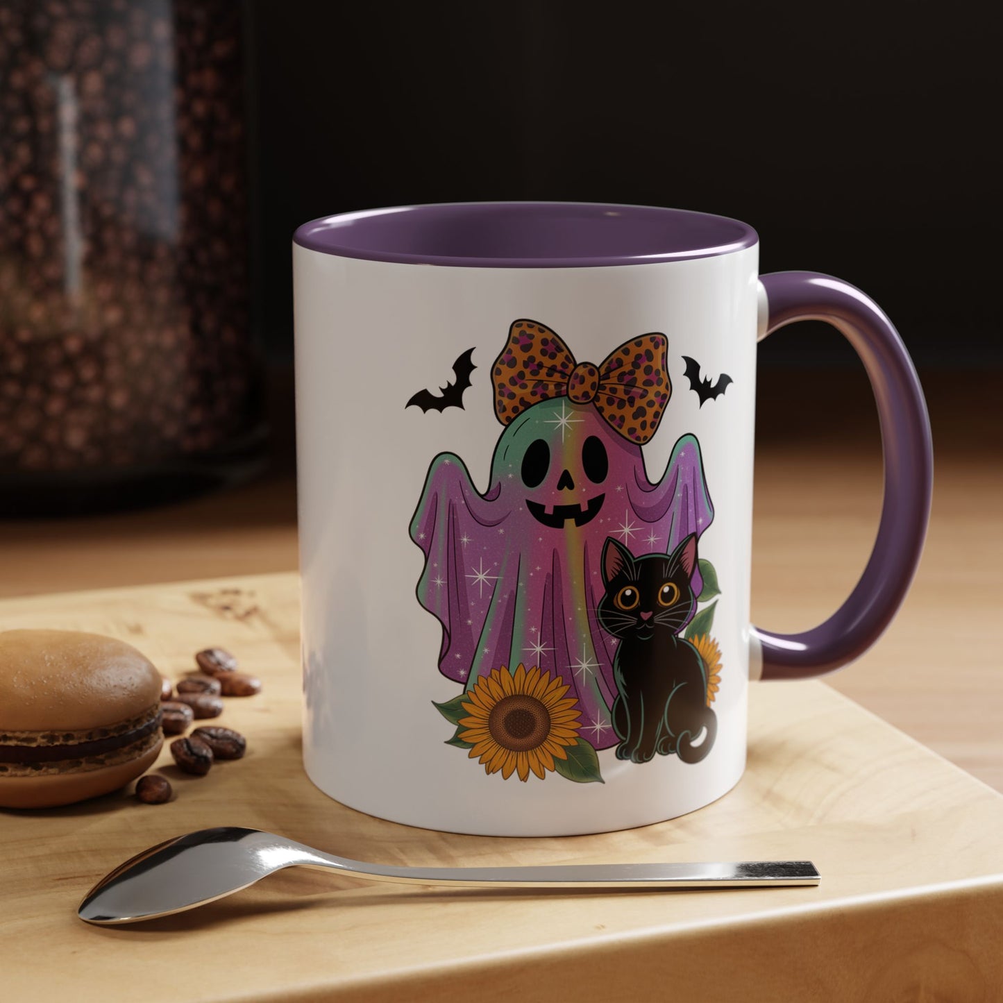 Halloween Mug - Cute Ghost With Cat