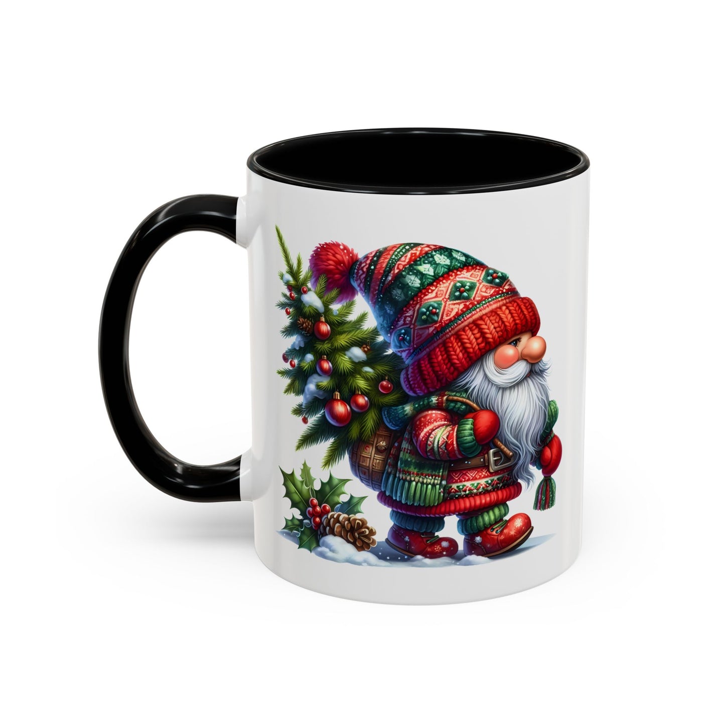 Christmas Mug - Gnome Christmas Tree and Pine Cone