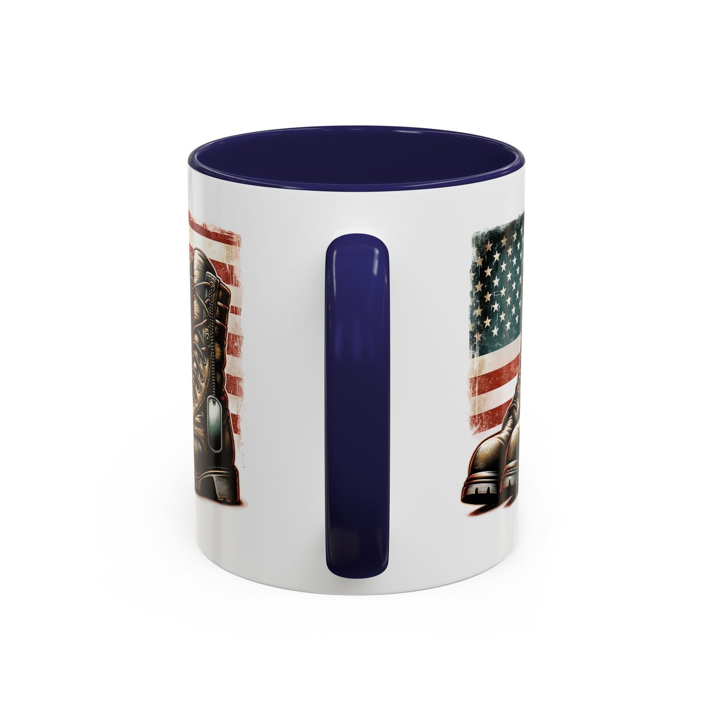 4th of July Mug - Fallen Soldier Boots Flag