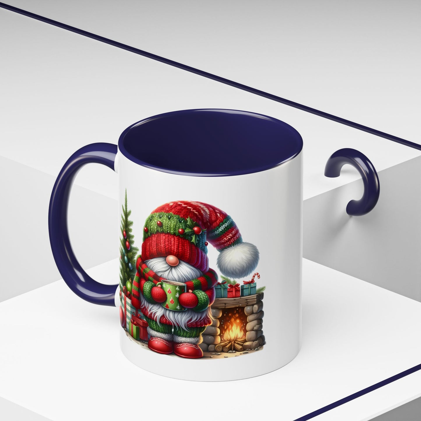 Christmas Mug - Gnome Fireplace