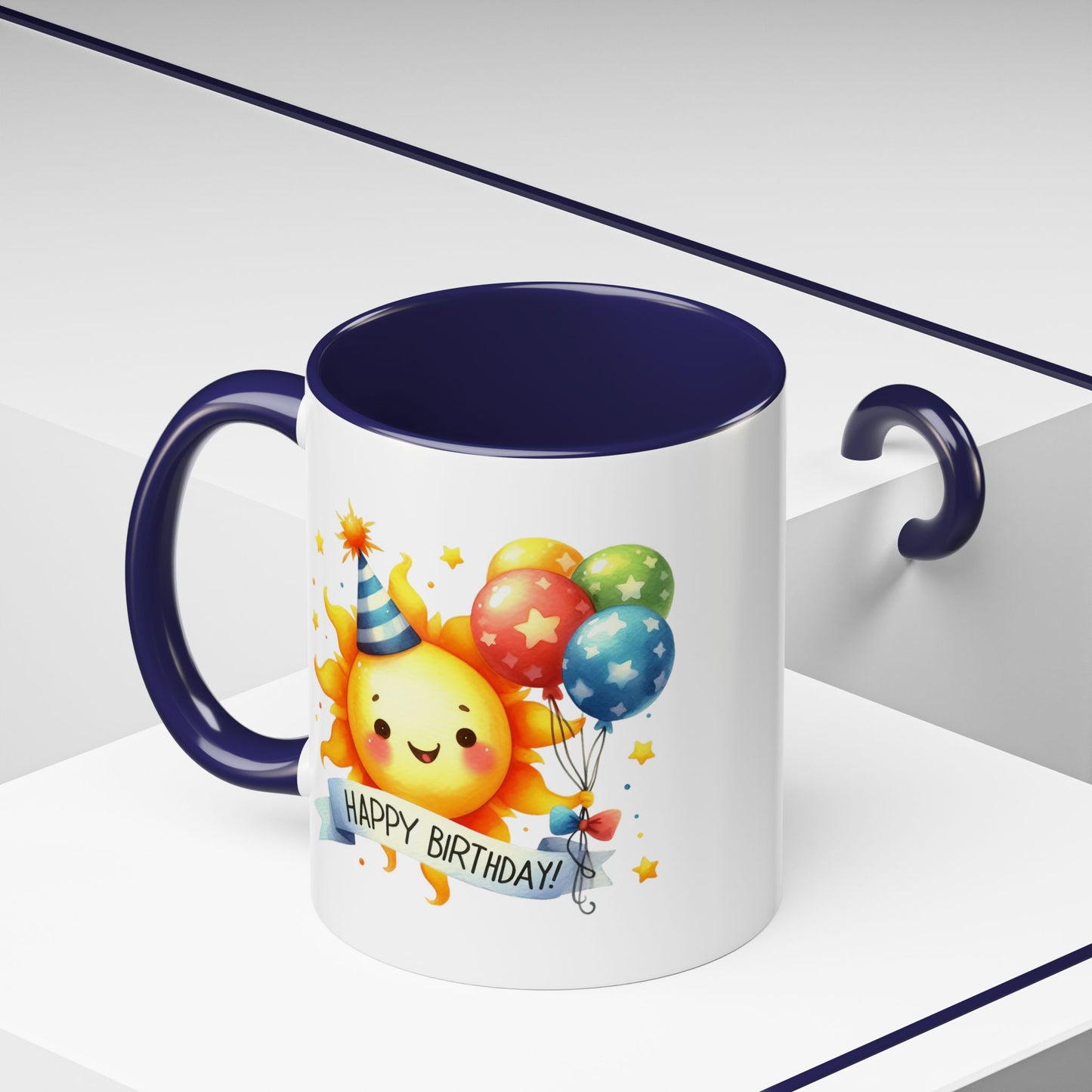 Birthday Mug - Happy Birthday Sun & Balloons