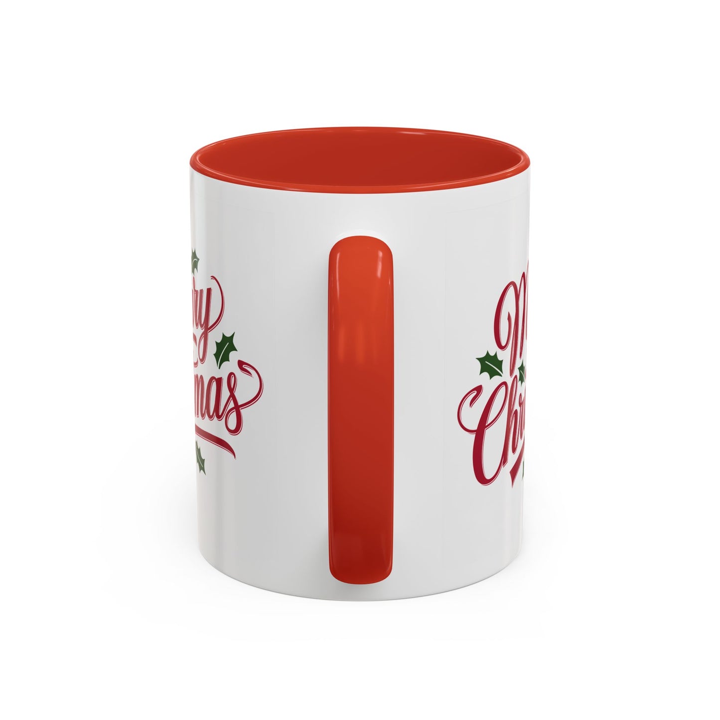Christmas Mug - Merry Christmas Red Text Mistletoe