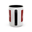 Christmas Mug - Merry Christmas White Text Maroon Background
