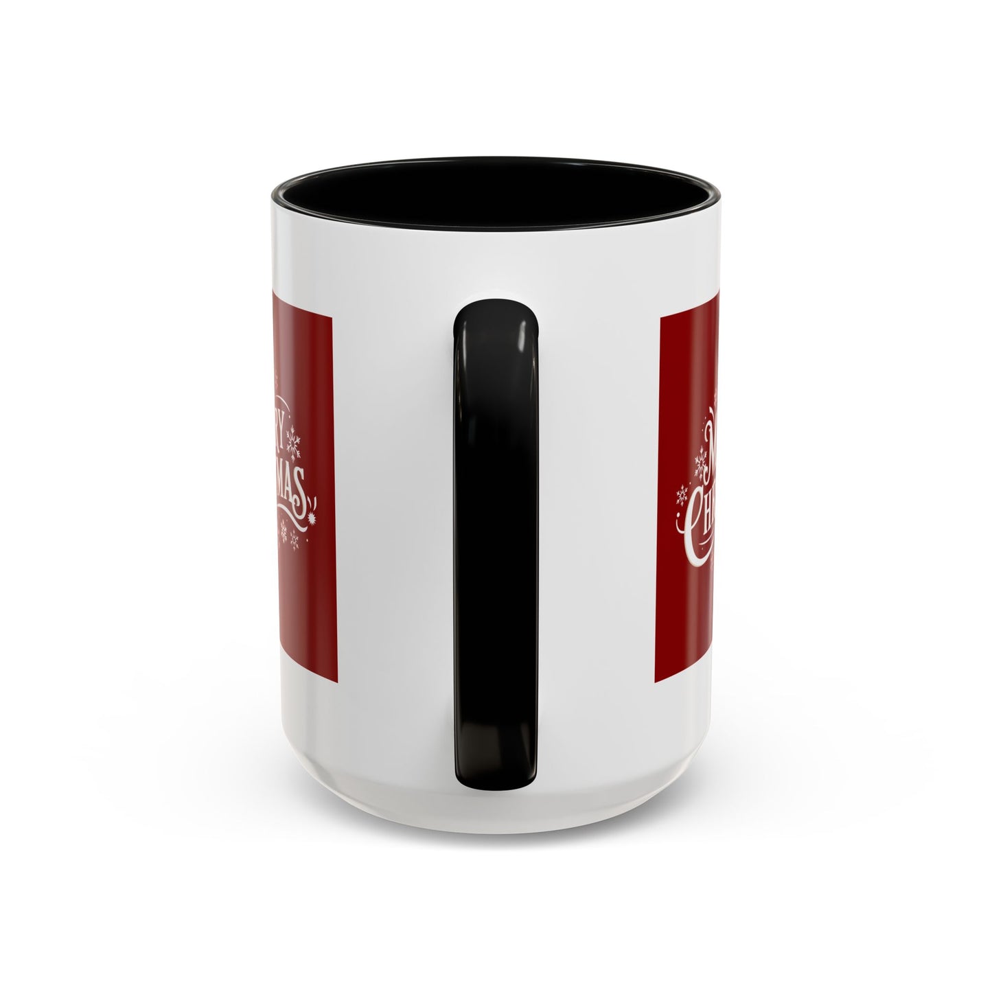 Christmas Mug - Merry Christmas White Text Maroon Background