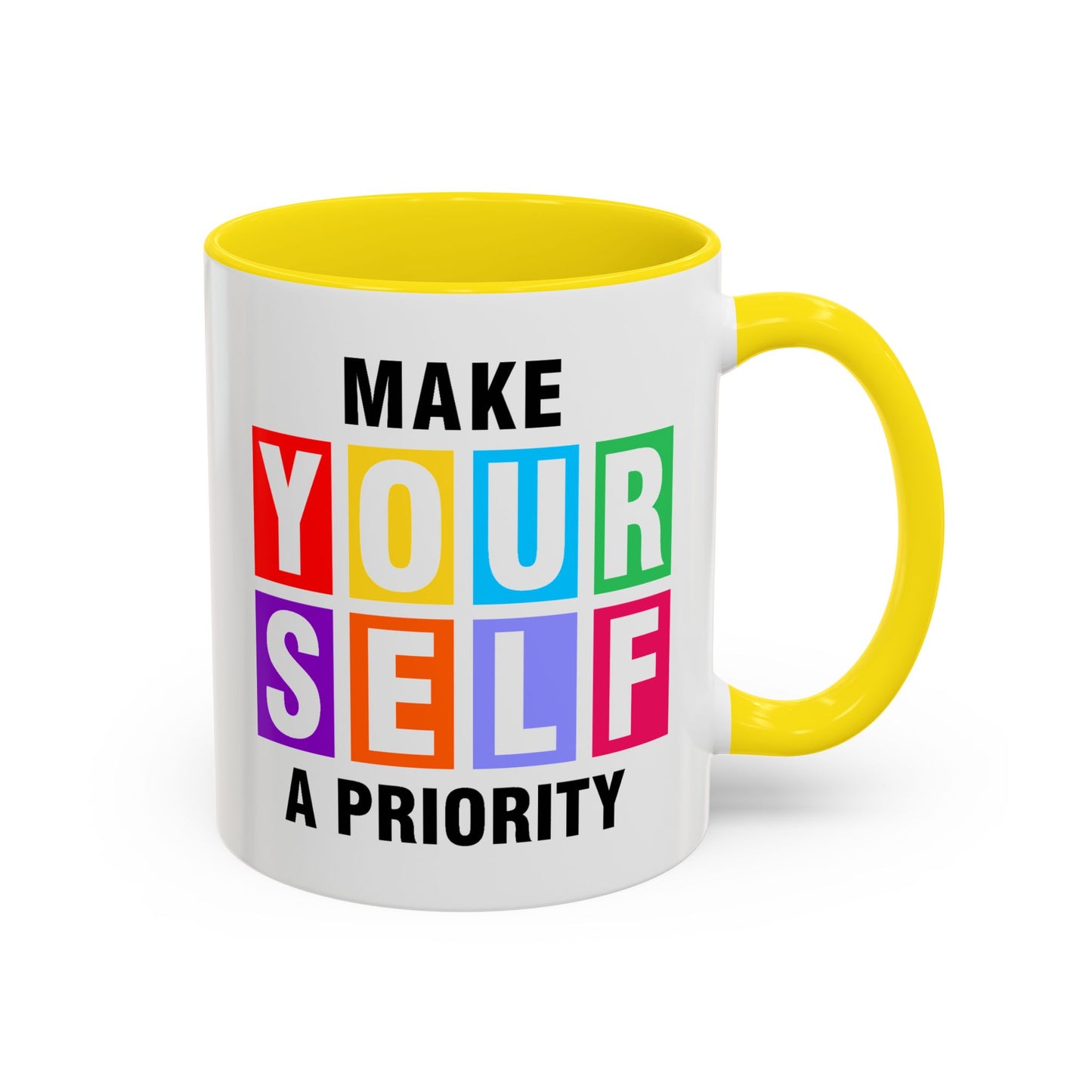 Wellness Mug - Make Yourself a Priority Colored Blocks