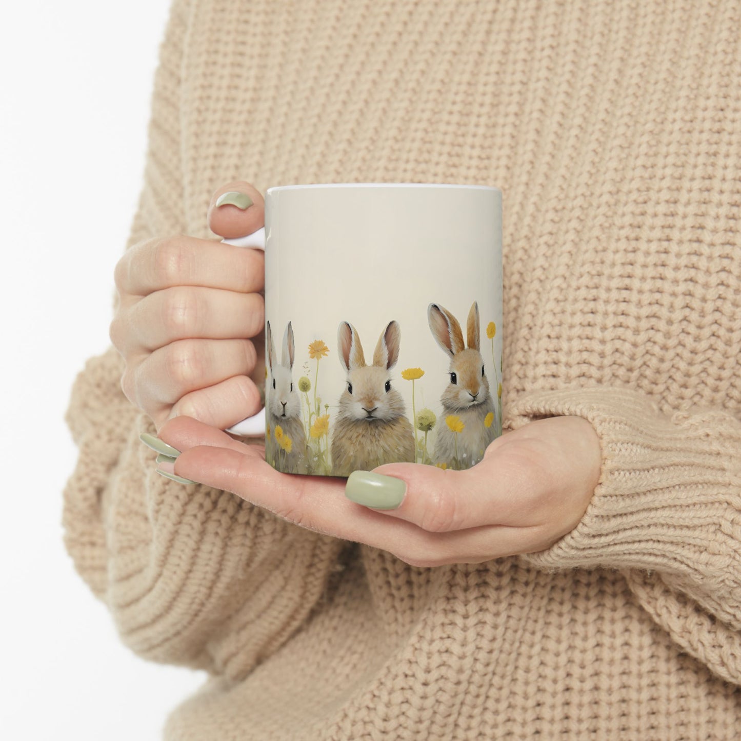 Artistic Mug - Felted Bunnies 4