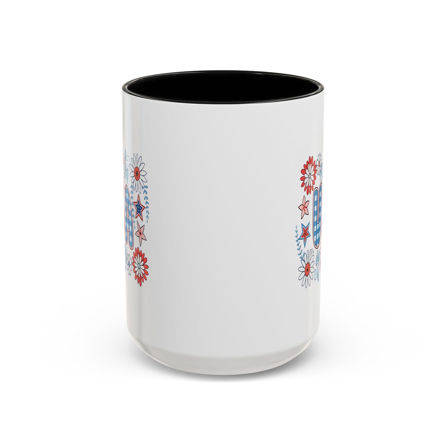4th of July Mug - USA Preppy Floral