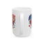 4th of July Mug - Patriotic USA Flowers Heart
