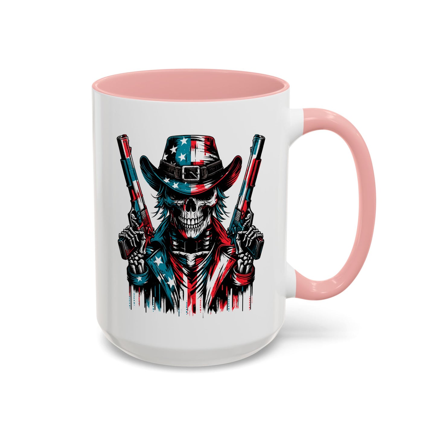 4th of July Mug - Skeleton with American Flag