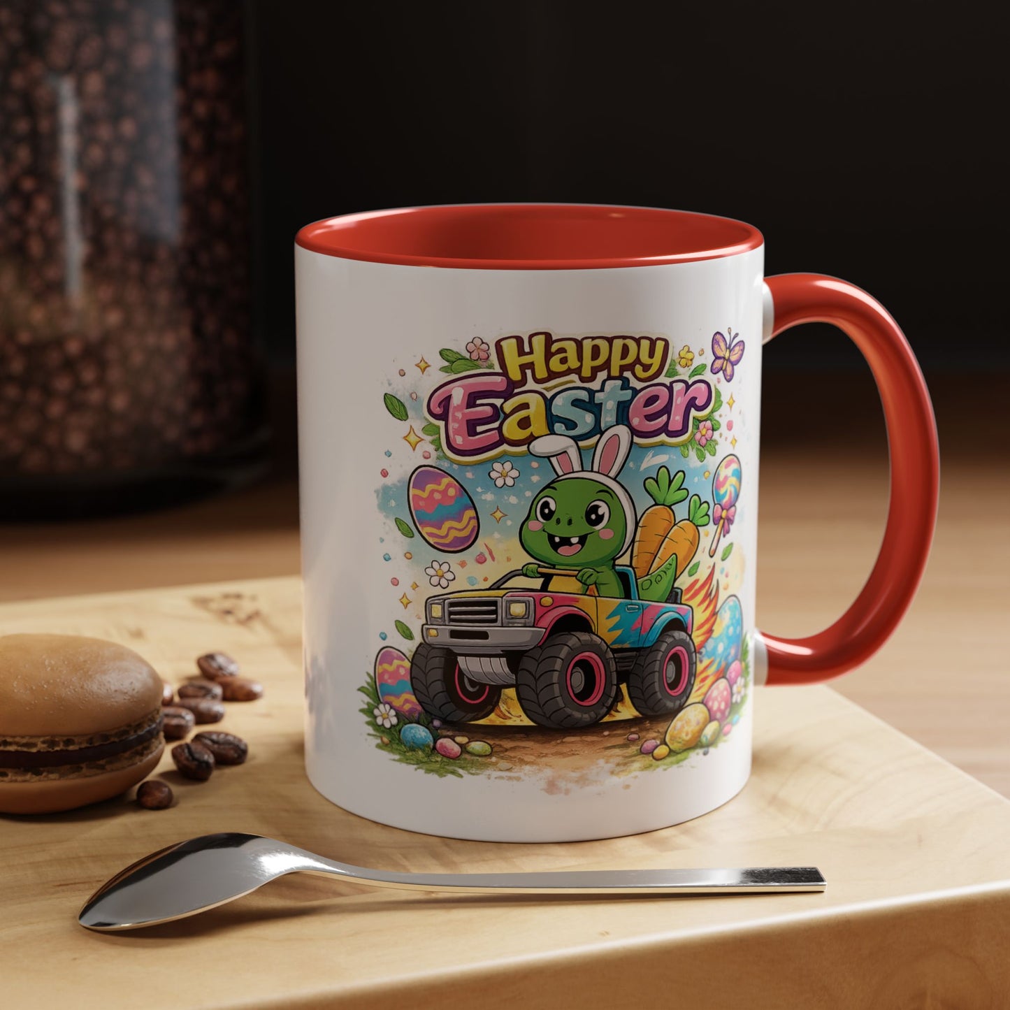 Easter Mug - Dinosaur Monster Truck