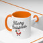 Christmas Mug - Merry Christmas Black Text Santa Present