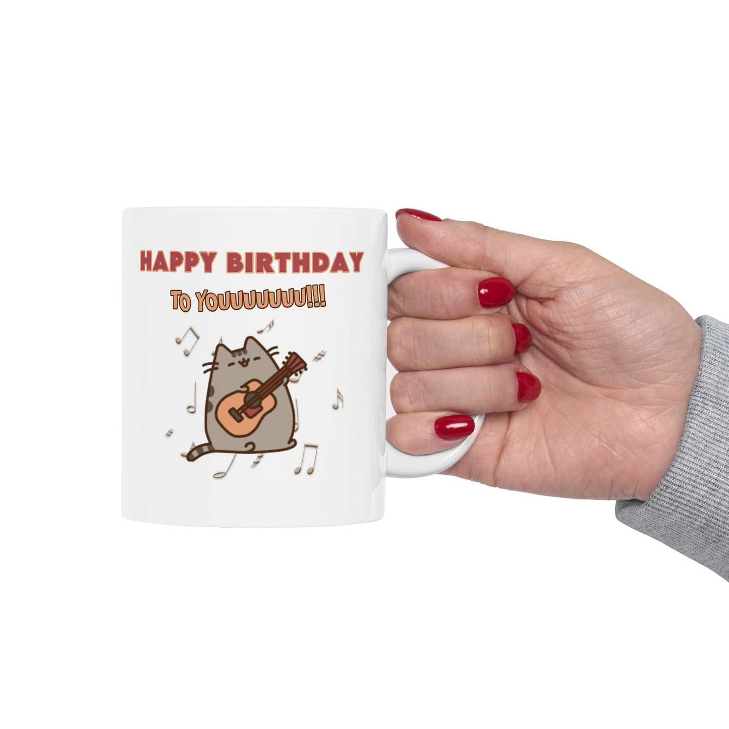 Birthday Mug - Happy Birthday Singing Cat