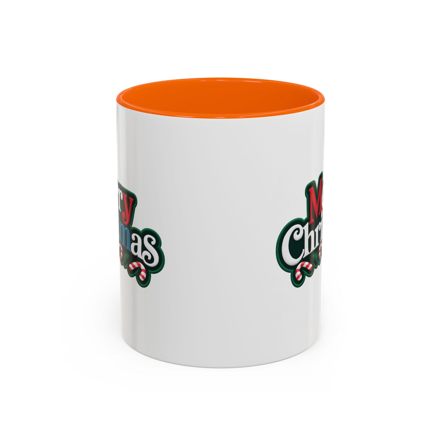 Christmas Mug - Merry Christmas White Red & Blue Text