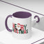 Christmas Mug - Merry Christmas Green & Red Text Santa