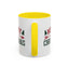 Christmas Mug - Merry Christmas Red & Green Text Heart Arrow Trees