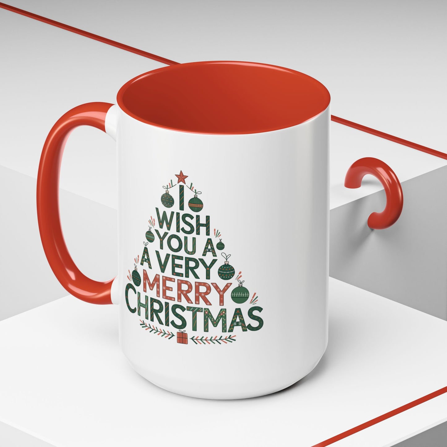 Christmas Mug - I Wish You a Merry Christmas Tree