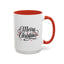 Christmas Mug - Merry Christmas Black Text Red Ornaments