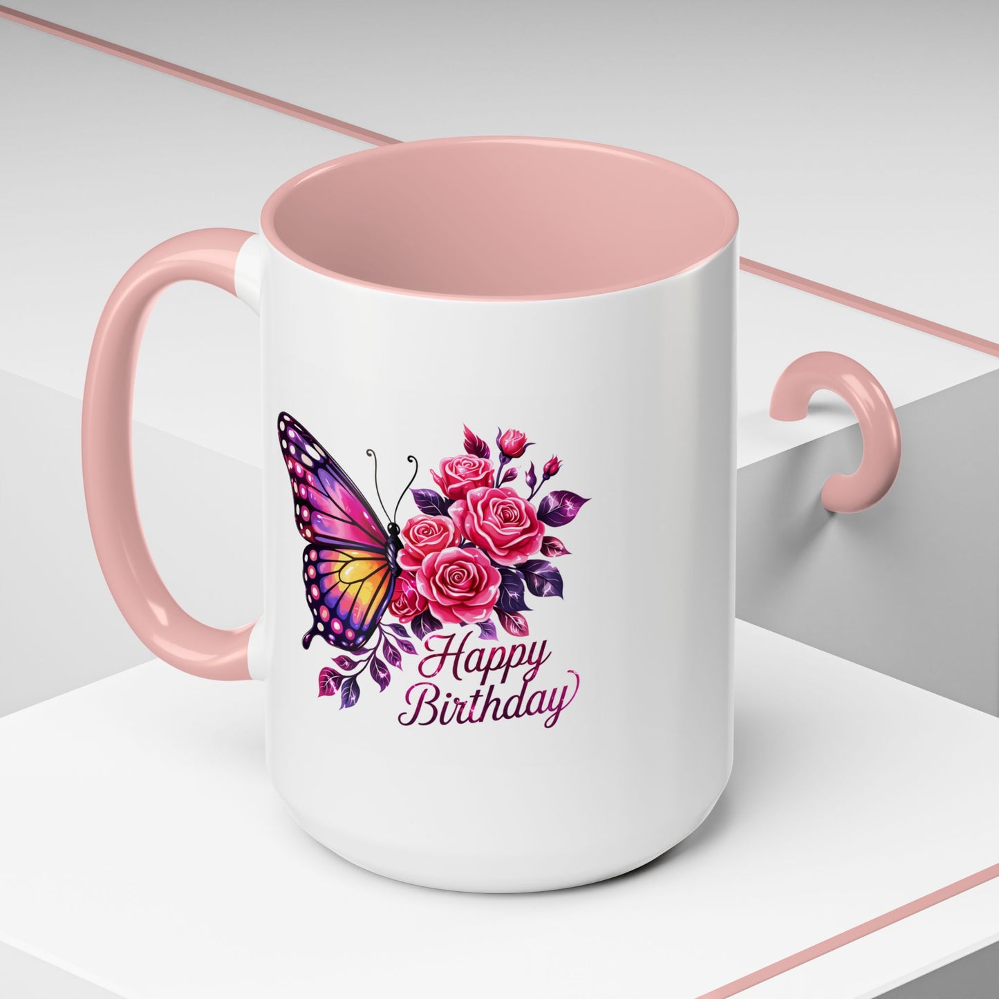 Birthday Mug - Butterfly Flowers
