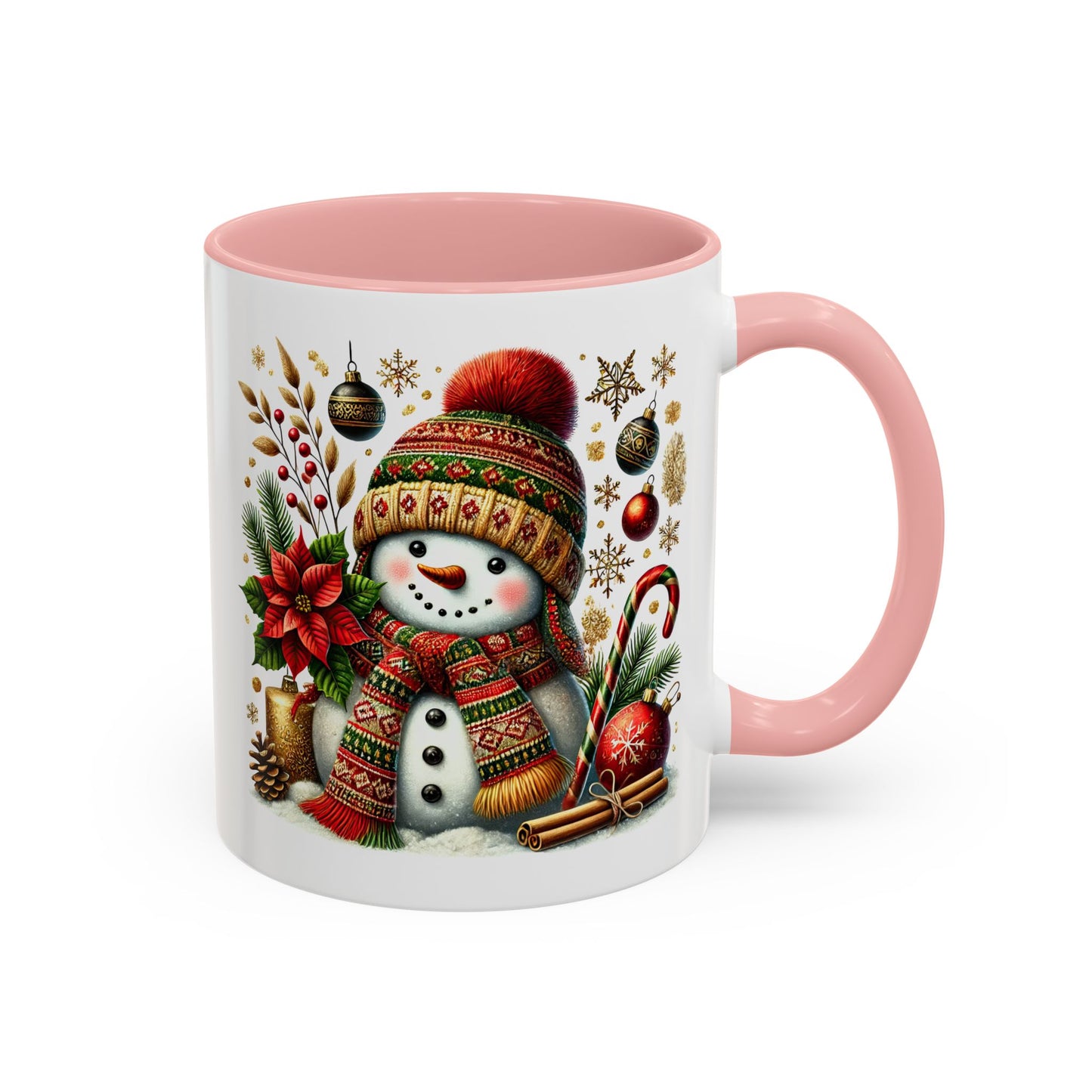 Christmas Mug - Snowman with Christmas Decorations