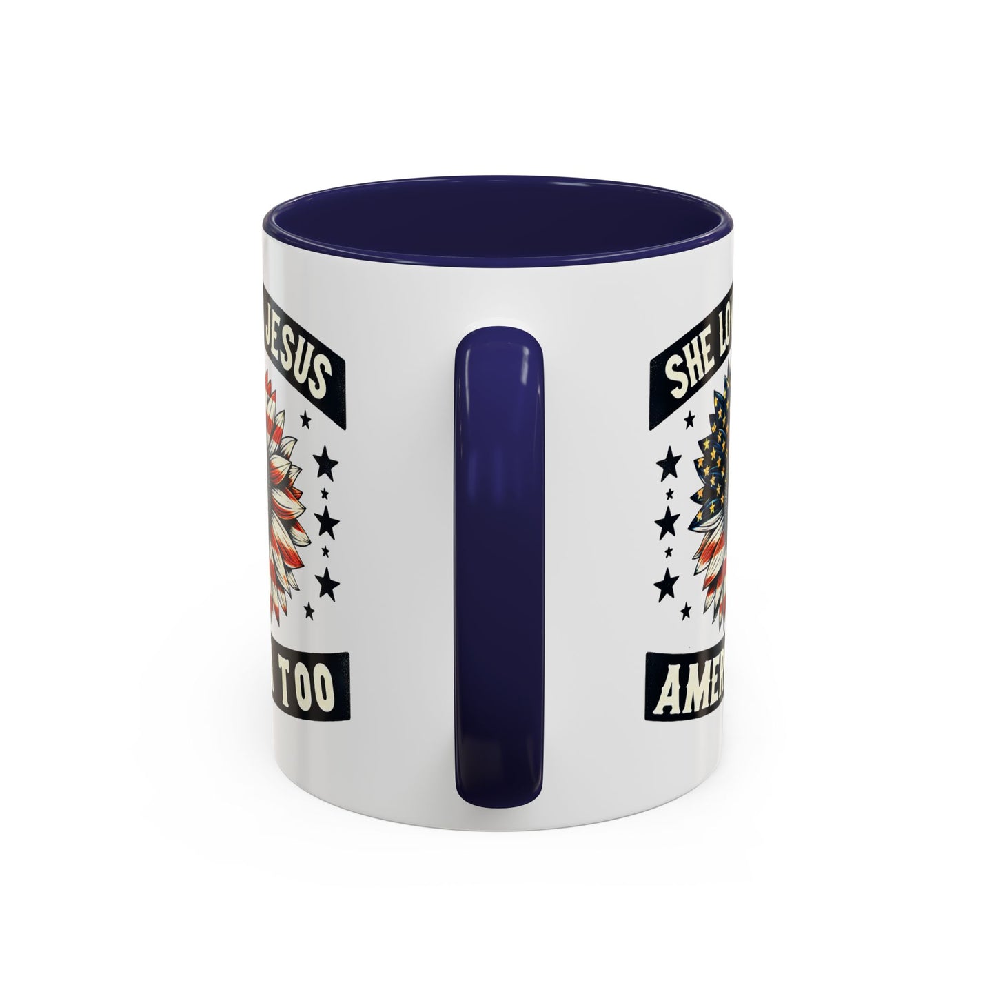 4th of July Mug - She Loves Jesus & America Too
