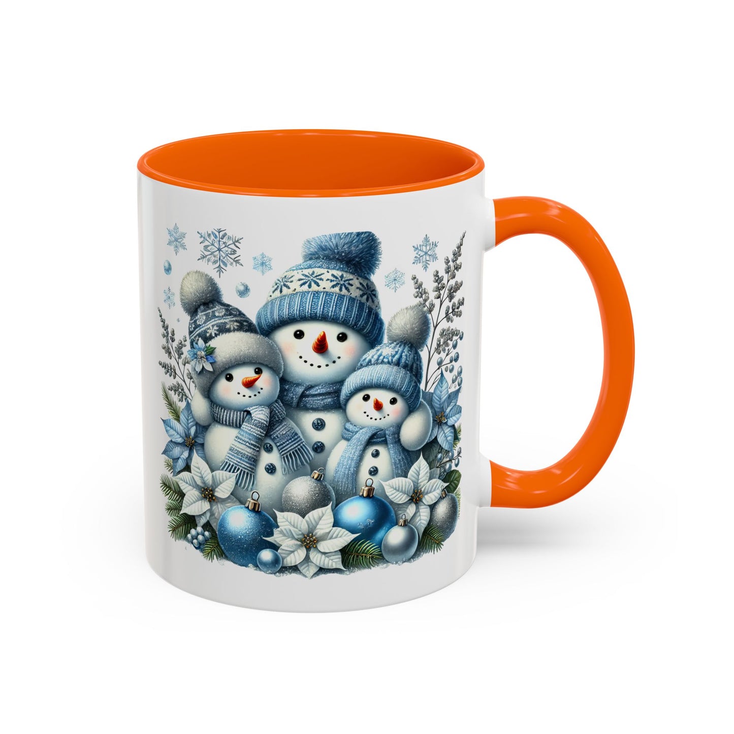 Christmas Mug - Blue Snowman Family