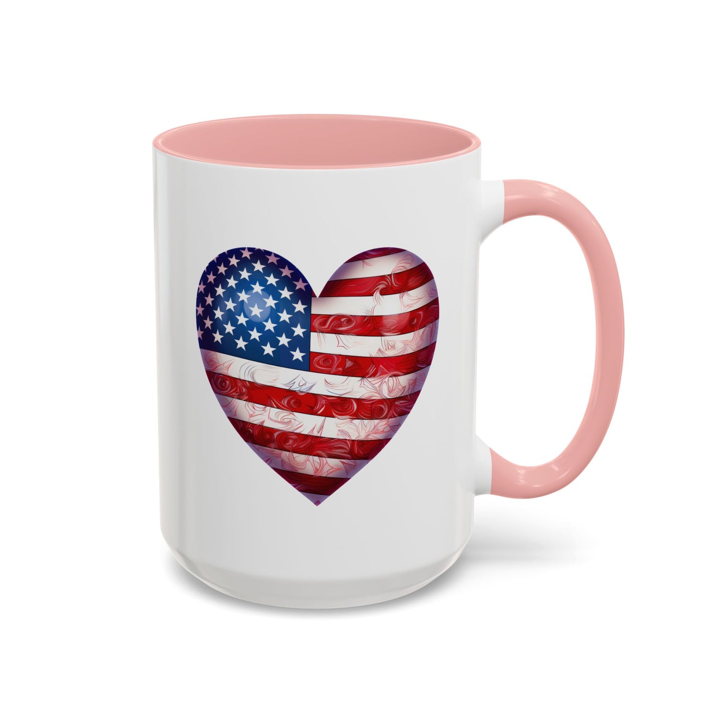 4th of July Mug - Heart American Flag